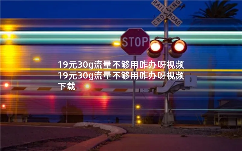 19元30g流量不够用咋办呀视频 19元30g流量不够用咋办呀视频下载